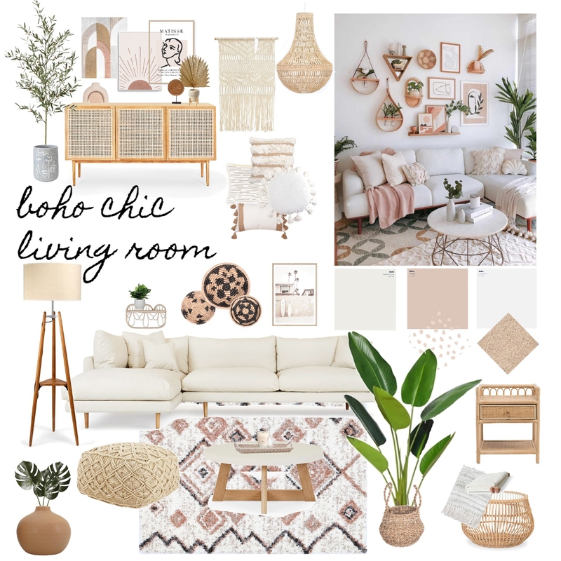 Boho Living Room Mood Board by ashleyHinteriors on Style Sourcebook