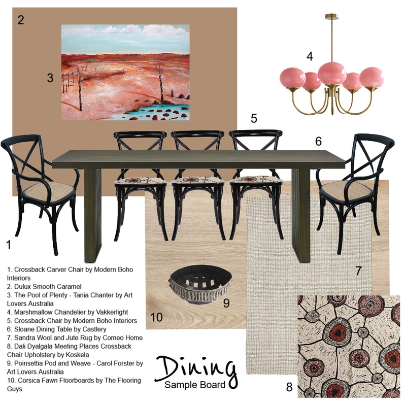 Natural Monochrome Dining Mood Board by Greenterior Design on Style Sourcebook