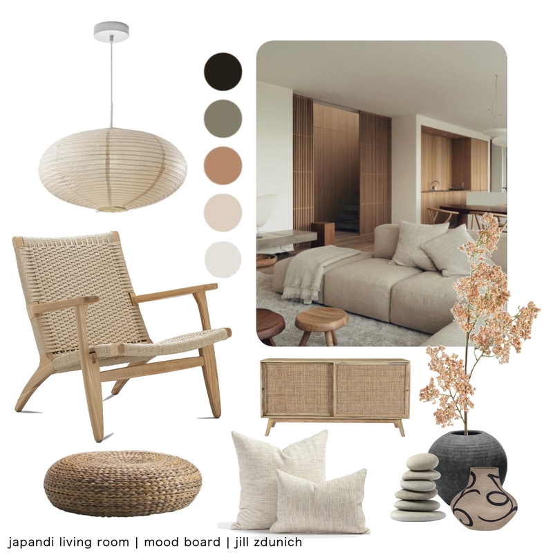 Japandi living room | mood board Mood Board by jillyzdunich on Style Sourcebook