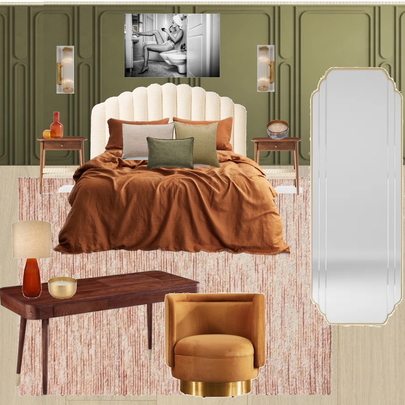 art deco x mid-century master bedroom Mood Board by studio.twentyfour on Style Sourcebook