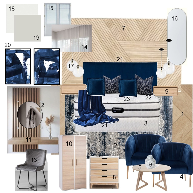 bedroom sample board Mood Board by Bernice on Style Sourcebook