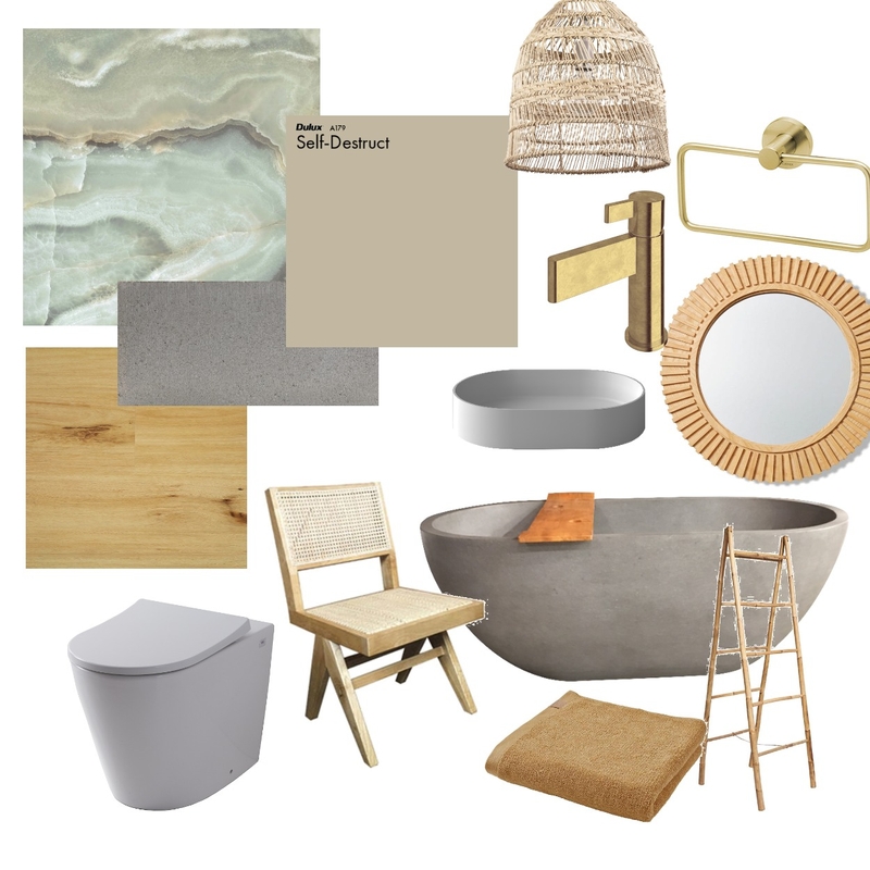 Marble and Boho bathroom Mood Board by Maria Varvaridi on Style Sourcebook