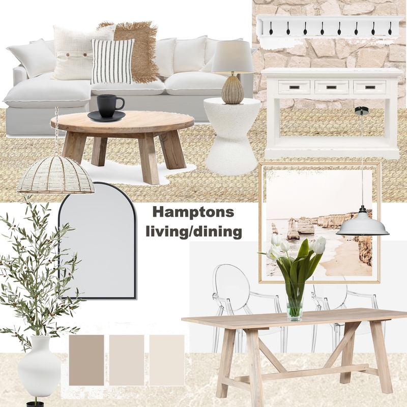 hamptons living/dining Mood Board by phoebep on Style Sourcebook
