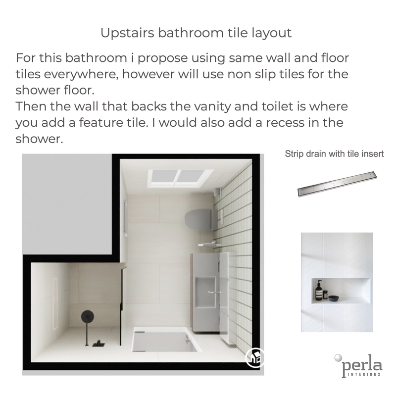 Winnie and Ben upstairs bathroom Mood Board by Perla Interiors on Style Sourcebook