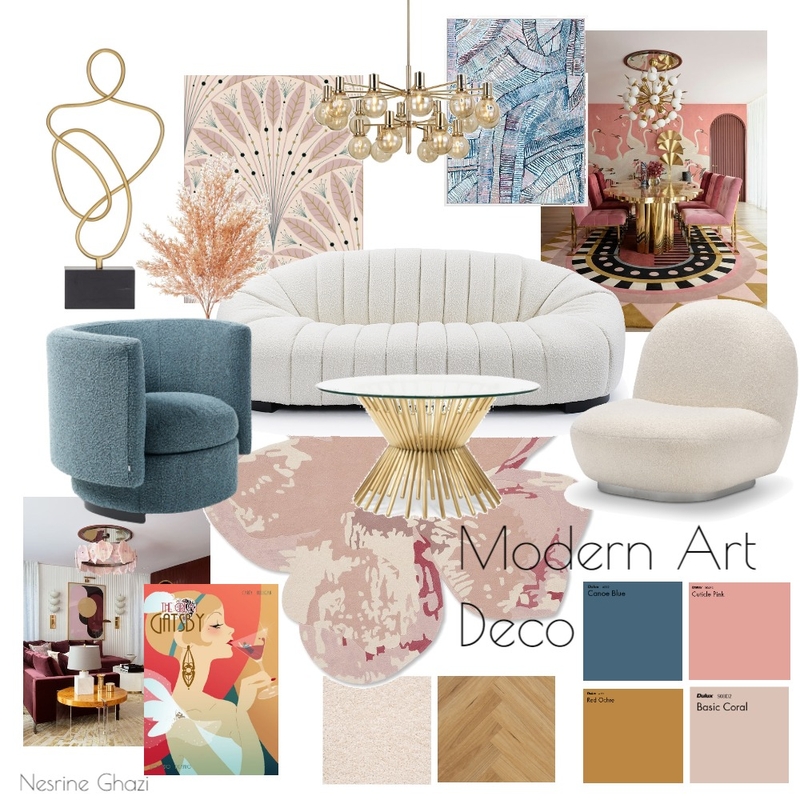 Modern art deco moodboard Mood Board by msnirsen on Style Sourcebook