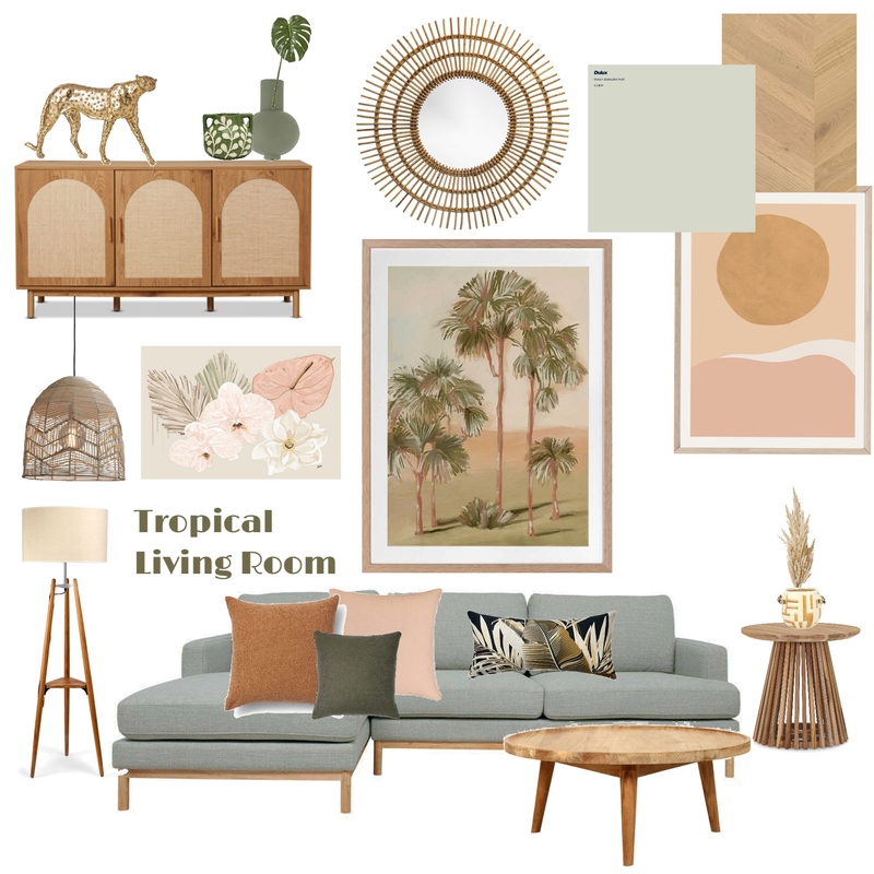 Tropical Living Room Final Mood Board by MandyStahlDesigns on Style Sourcebook
