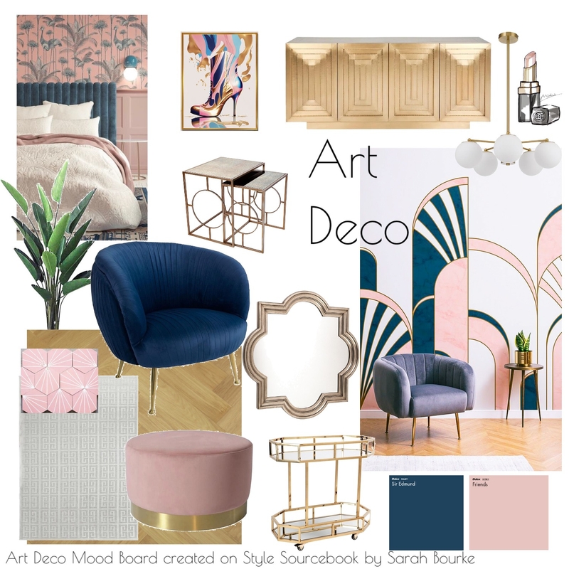 Module 3 Art Deco Mood Board by sarahbourke on Style Sourcebook