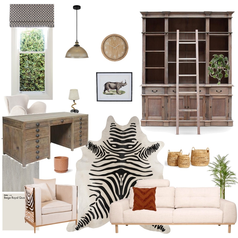 Afristyle Office Mood Board by Blue Marble Interiors on Style Sourcebook