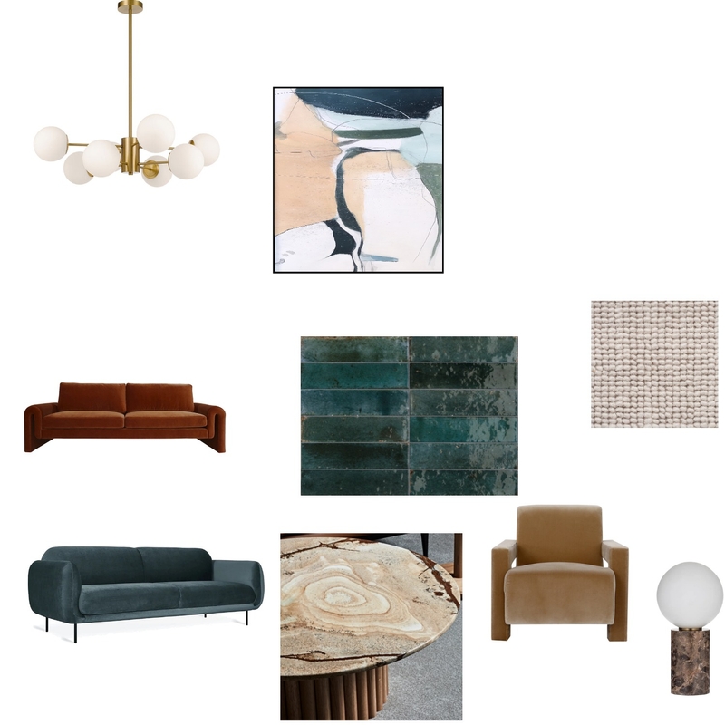 Lush Mid Century Mood Board by WabiSabi Co. on Style Sourcebook