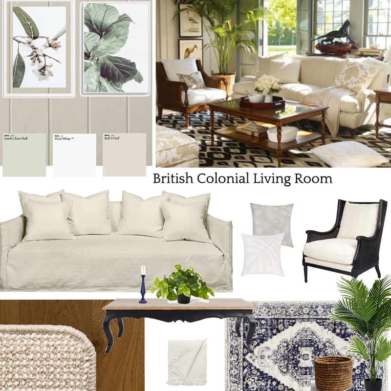 British Colonial Interior Mood Board by husbandwifehall@gmail.com on Style Sourcebook