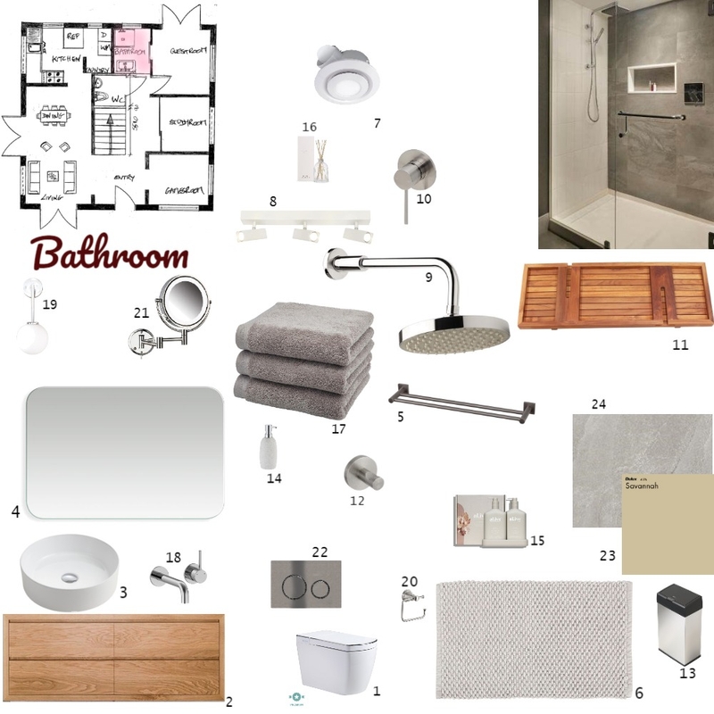 Bathroom Mood Board by MaïCamara on Style Sourcebook