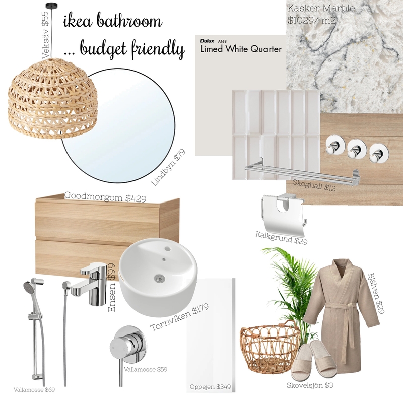 Bathroom on a budget ikea Mood Board by aliciapapaz on Style Sourcebook