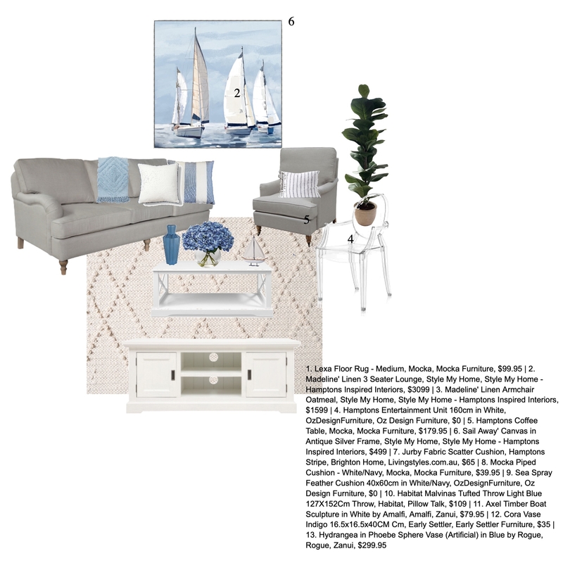 Hamptons living room Mood Board by anths18 on Style Sourcebook