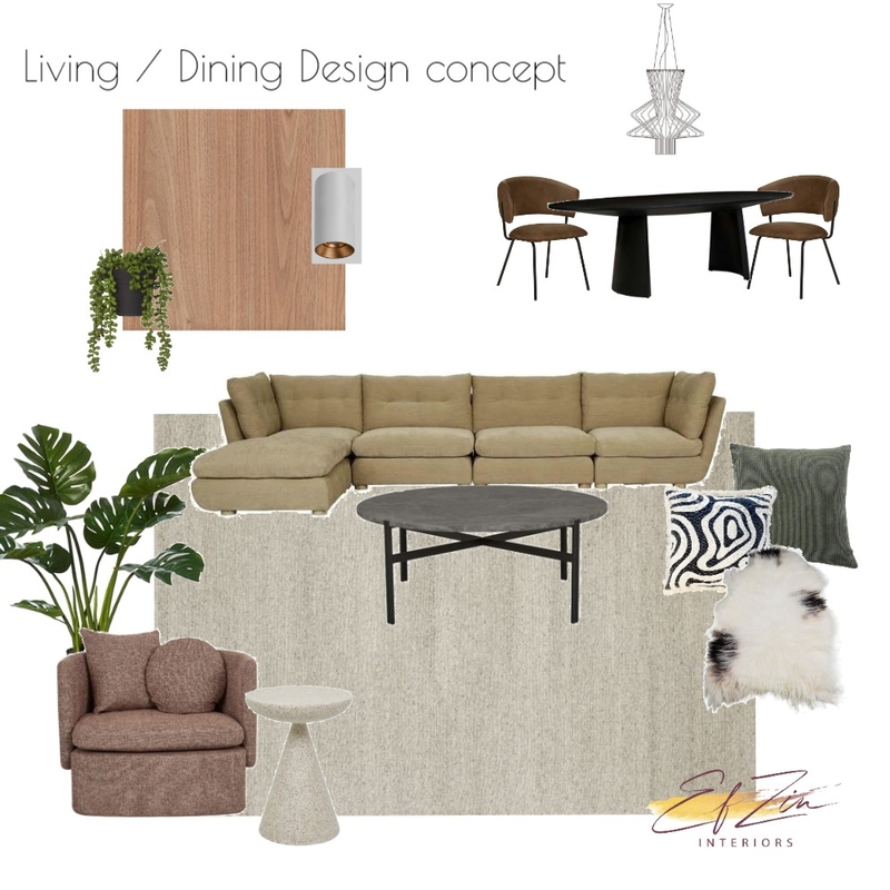 26 Maitland - Living / Dining Design concept Mood Board by EF ZIN Interiors on Style Sourcebook