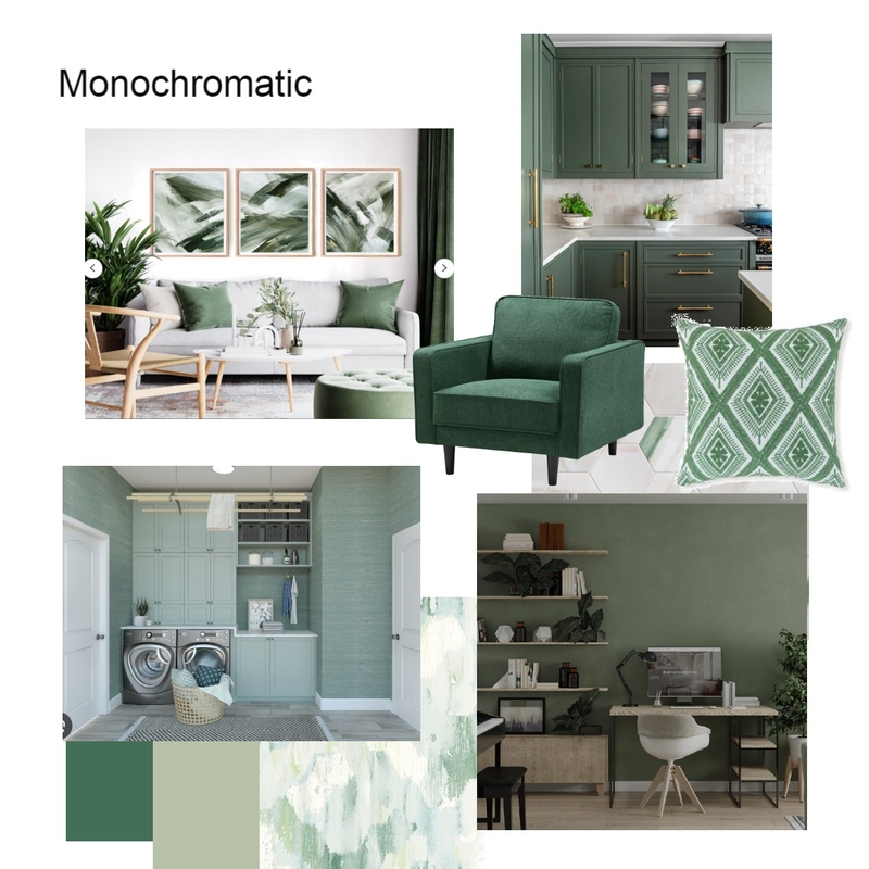 Green Monochromatic Mood Board by sermowens on Style Sourcebook