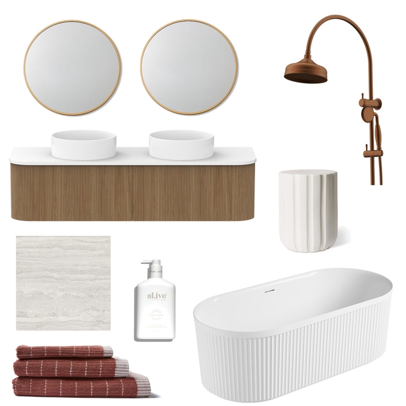 Rust Bathroom Mood Board by Style Sourcebook on Style Sourcebook