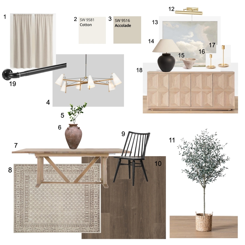 Module 9 - Dining Mood Board by Salma Elmasry on Style Sourcebook