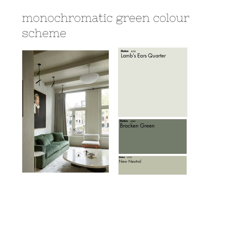 monochromatic green Mood Board by Huug on Style Sourcebook