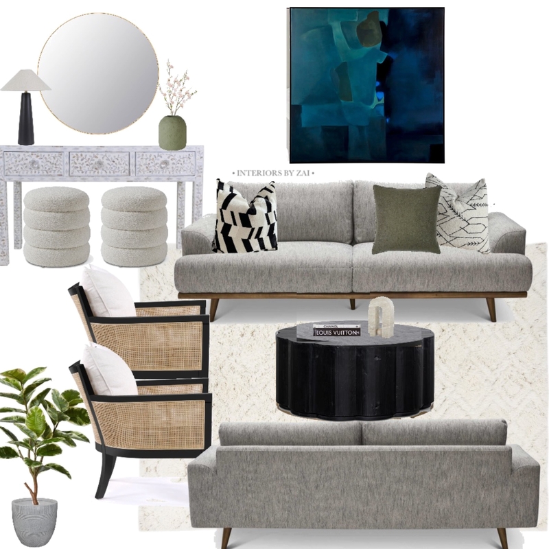 Mid modern living Mood Board by Interiors By Zai on Style Sourcebook