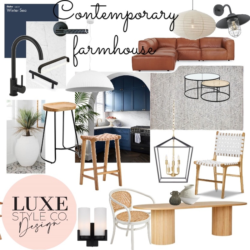 Contemporary Farmhouse2 Mood Board by Luxe Style Co. on Style Sourcebook