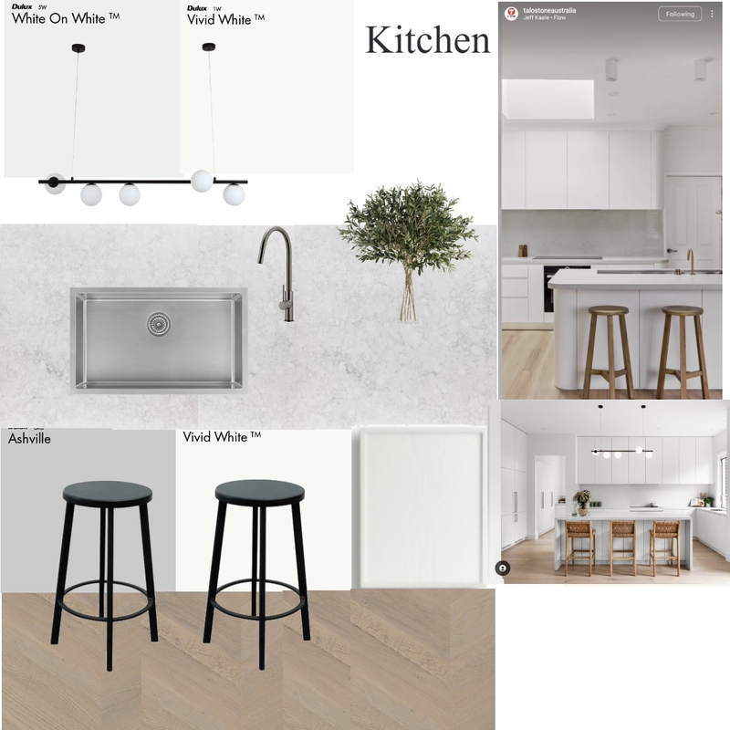 kitchen elba white_wood stool_black stool Mood Board by Ngoc Han on Style Sourcebook