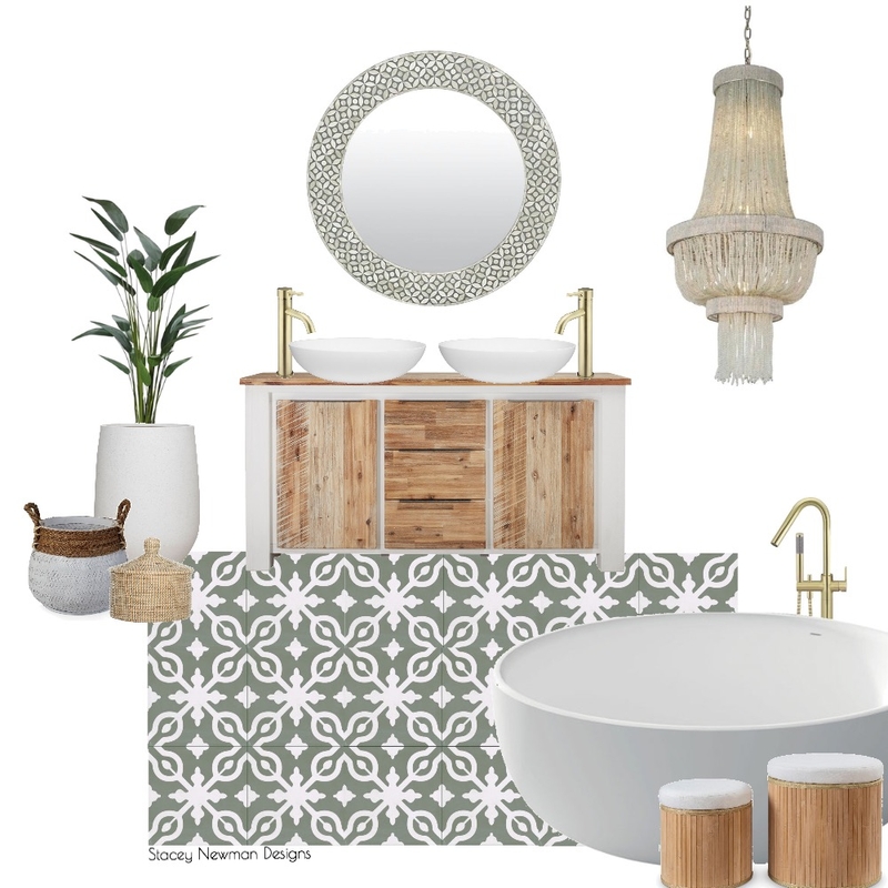 Coastal Boho Bathroom Mood Board by Stacey Newman Designs on Style Sourcebook