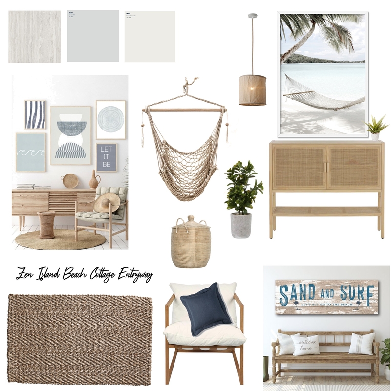 Zen Island Beach Cottage- Entryway Mood Board by solangehale on Style Sourcebook