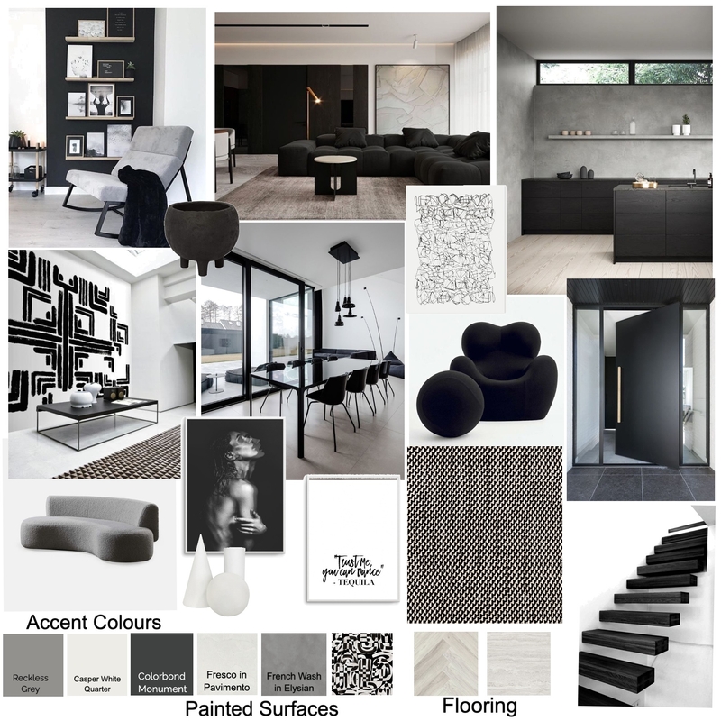 black and white Mood Board by Aileen Yao on Style Sourcebook