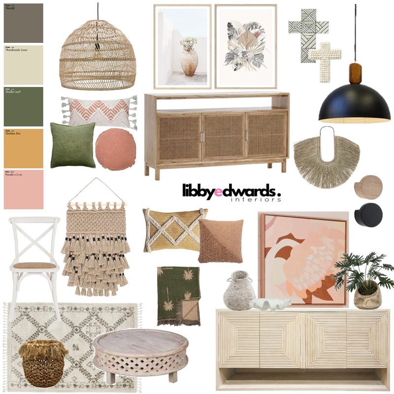 Modern Coastal Boho Moodboard Mood Board by Libby Edwards on Style Sourcebook