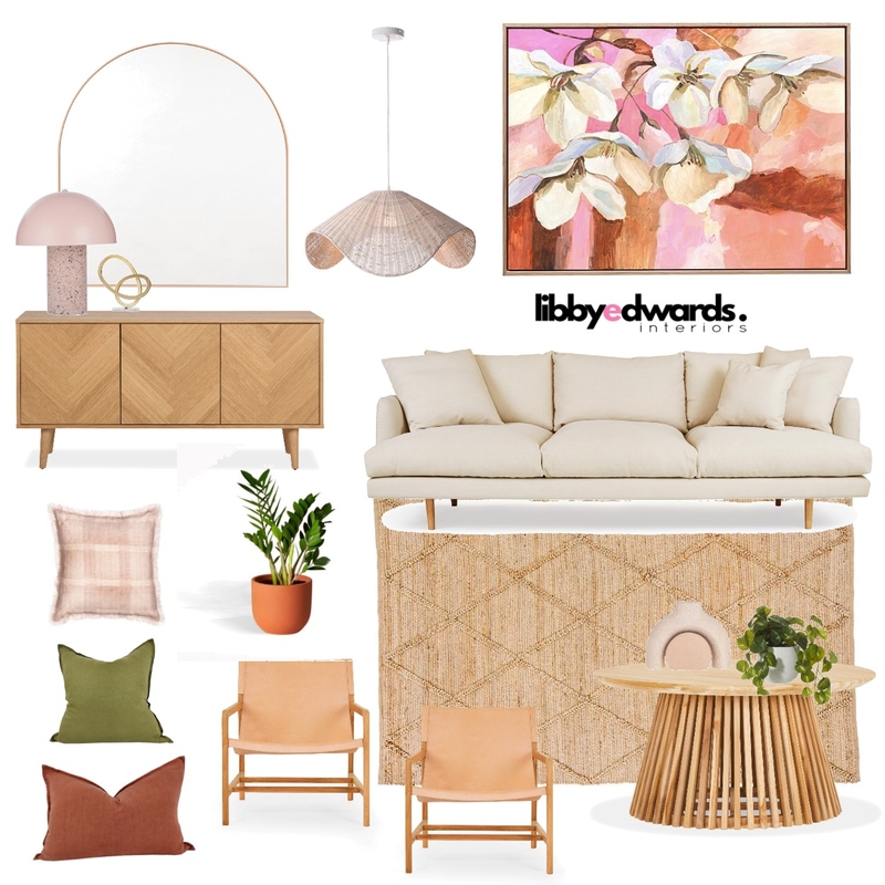 Muted Pink Lounge Lovers Mood Board by Libby Edwards Interiors on Style Sourcebook