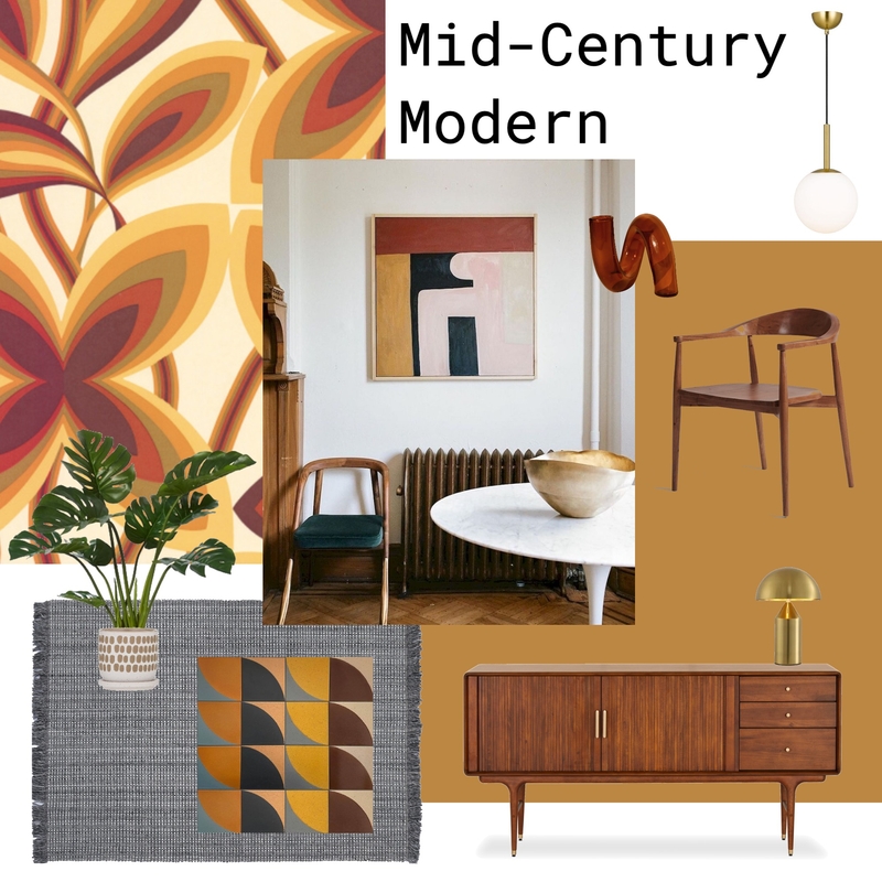 Mid-Century Modern Mood Board by Moon&Fern on Style Sourcebook