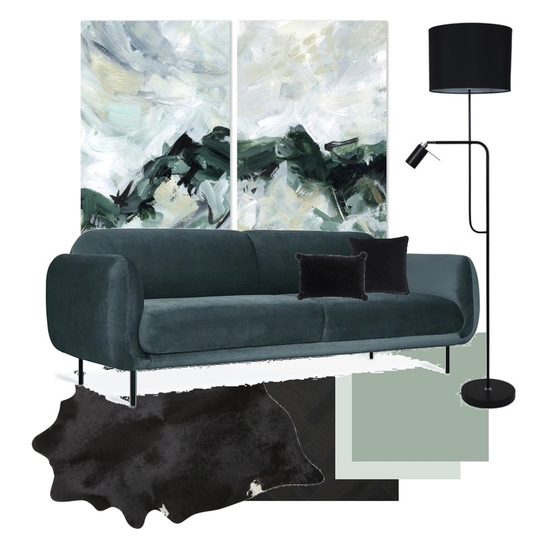 BLACK-GREEN LIVINGROOM MOODBOARD Mood Board by welda on Style Sourcebook