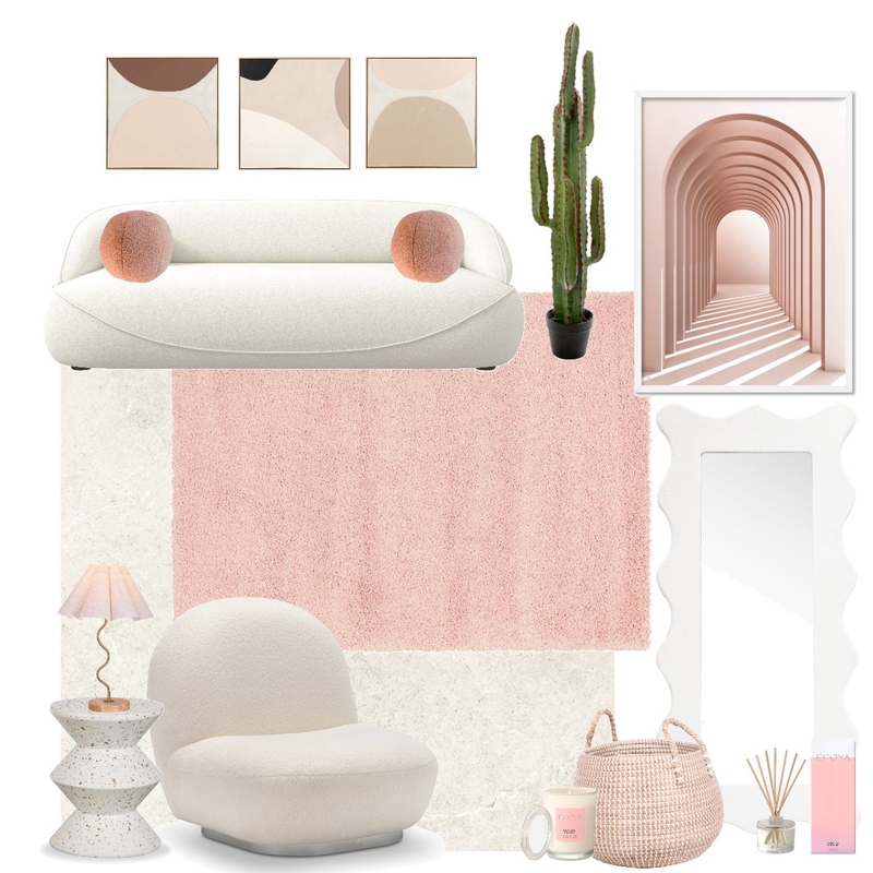 Laguna Pink Mood Board by Rug Culture on Style Sourcebook