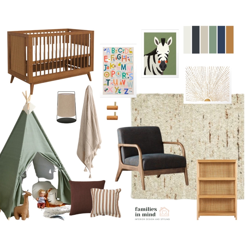 Colonial Inspired Kids Room Mood Board by Families in Mind Design on Style Sourcebook