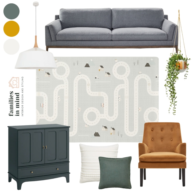 Eclectic Contemporary Family Living Mood Board by Families in Mind Design on Style Sourcebook