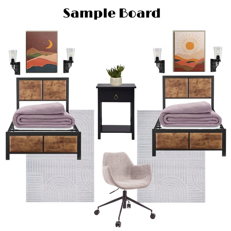 sample board for office/bedroom Mood Board by alyssa.marmolejo on Style Sourcebook