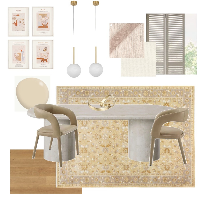 Module 9 Dining Room Sample Board Mood Board by LaurenGatt on Style Sourcebook