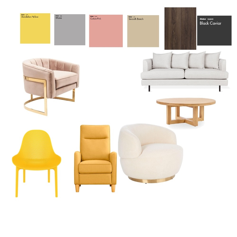 Yellow white black Mood Board by yacine on Style Sourcebook