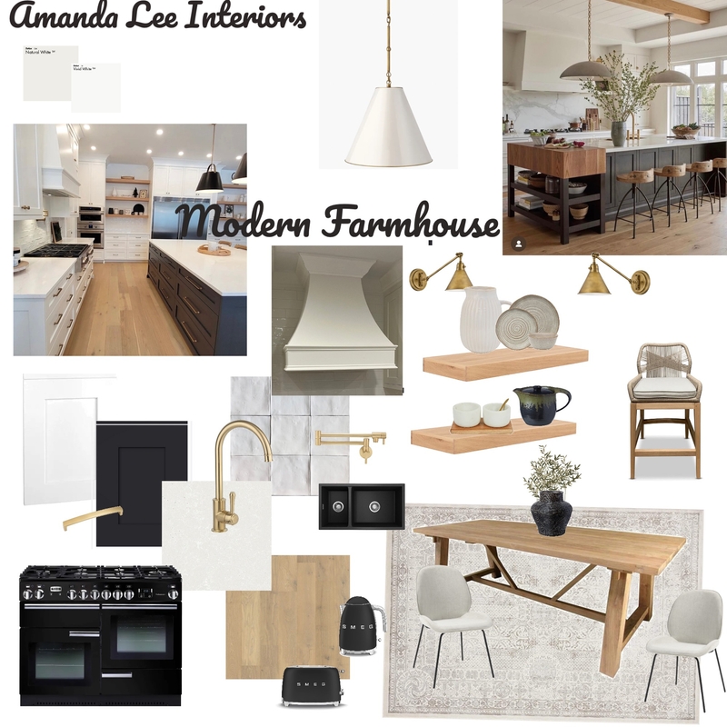 Modern Farmhouse Kitchen Mood Board by Amanda Lee Interiors on Style Sourcebook