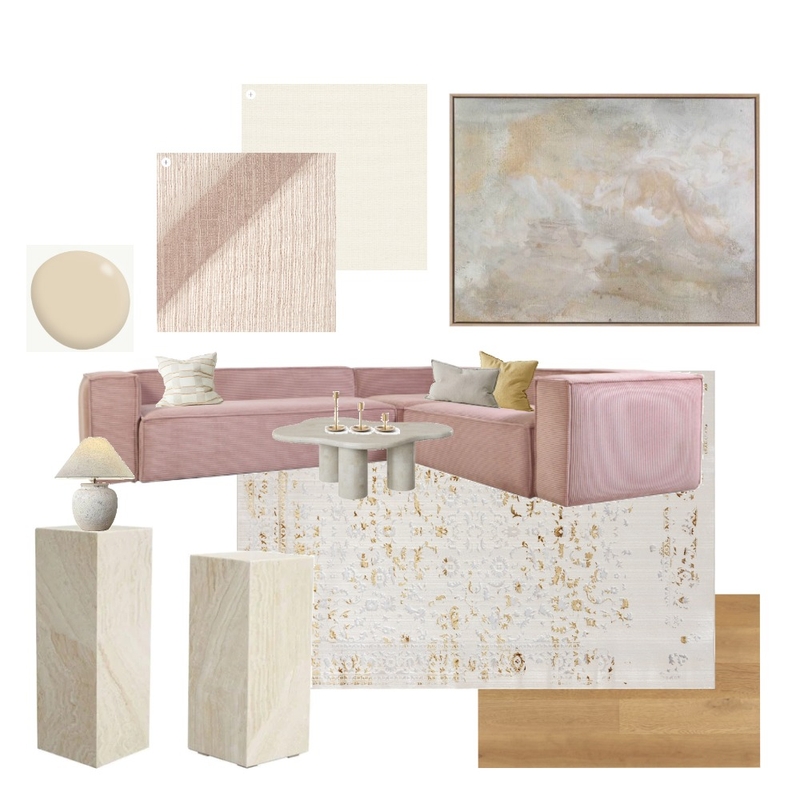 Module 9 Living Room Sample Board Mood Board by LaurenGatt on Style Sourcebook