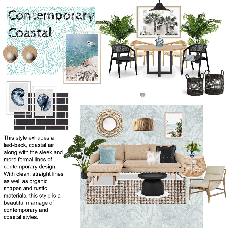 ContemporaryCoastal Module 3 Mood Board by IDIstudentKy on Style Sourcebook