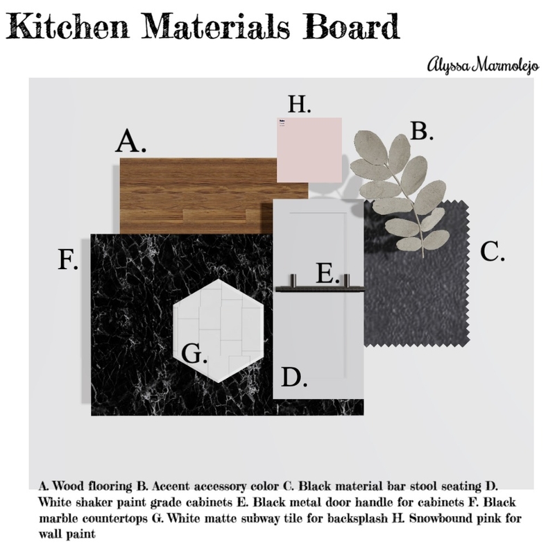 ktichen material board Mood Board by alyssa.marmolejo on Style Sourcebook