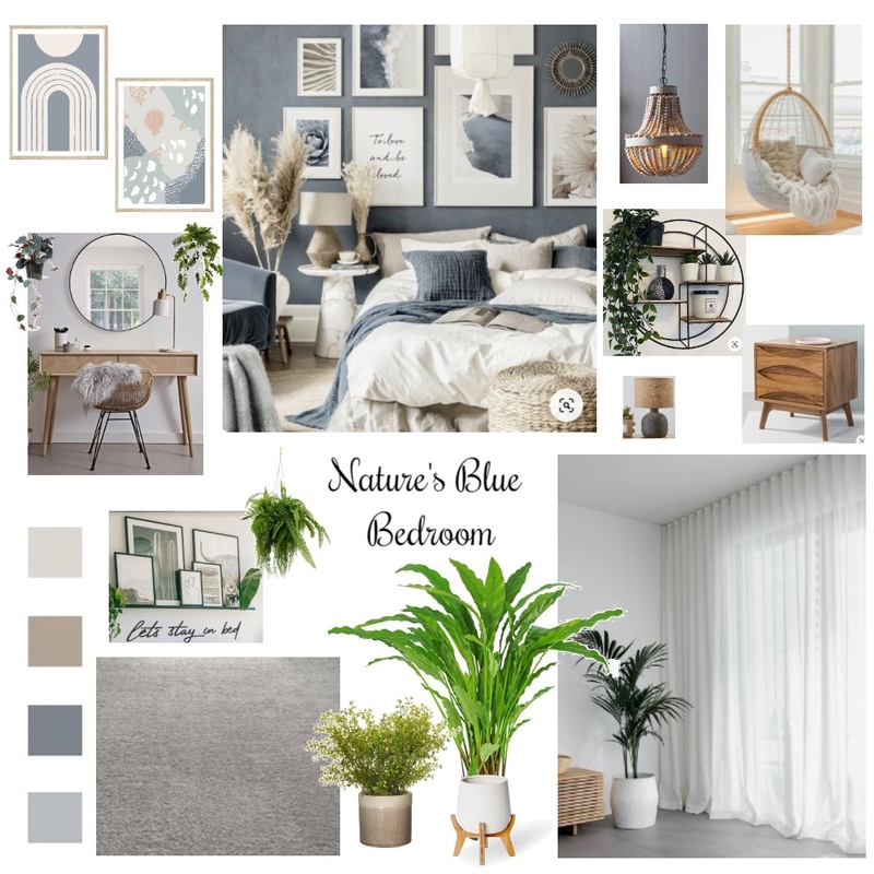 Nature's Blue Bedroom Mood Board by Sharon MacPherson on Style Sourcebook