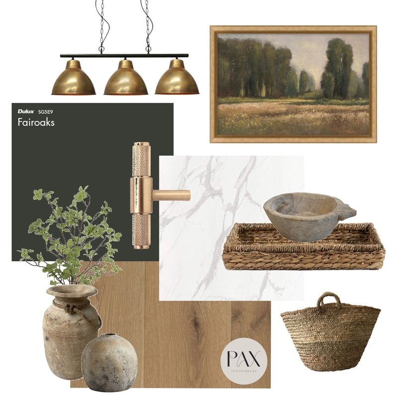 Dark Green Moody Kitchen Concept Mood Board by PAX Interior Design on Style Sourcebook