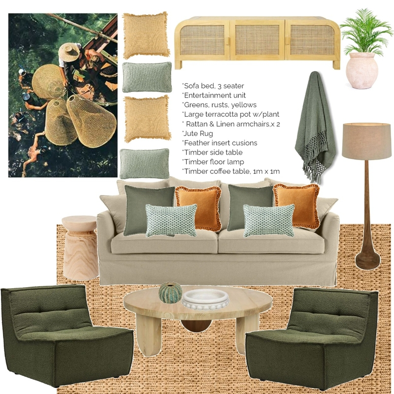 Snorkelling in the Shallows- greens armchair Mood Board by LaraMcc on Style Sourcebook