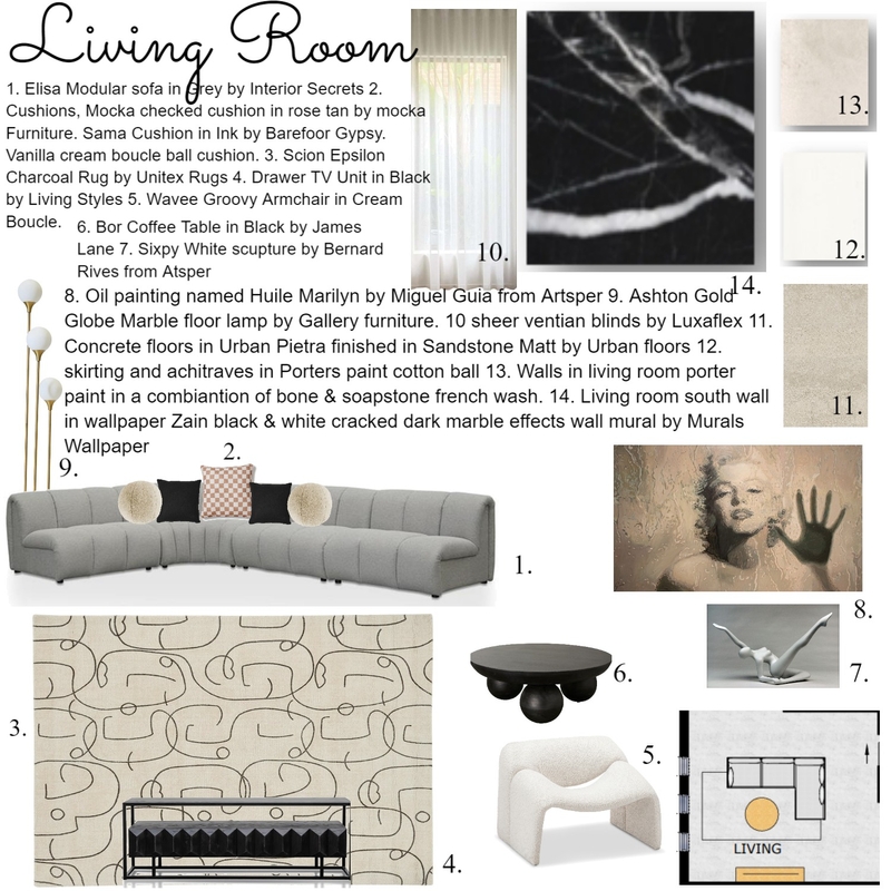 Sample Board Living room Mood Board by Charmaineattard82 on Style Sourcebook