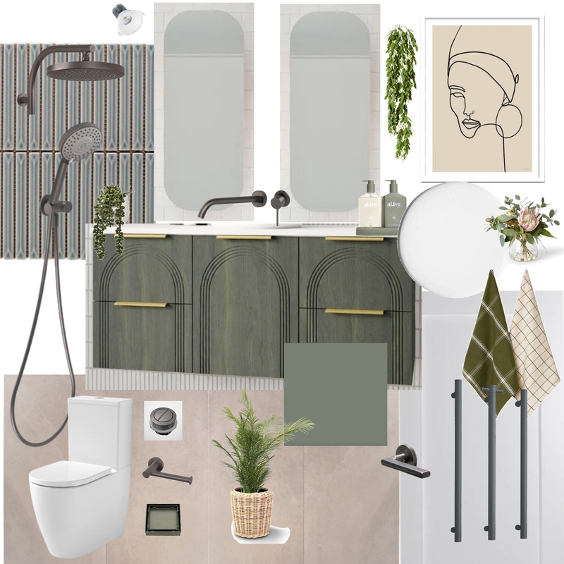 Kyle and Leslie's Winning Studio Bathroom Mood Board by The Blue Space on Style Sourcebook