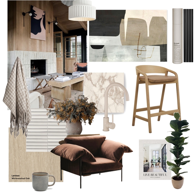 Air bnb warm neutral client concept _ O’Leary. Mood Board by Oleander & Finch Interiors on Style Sourcebook