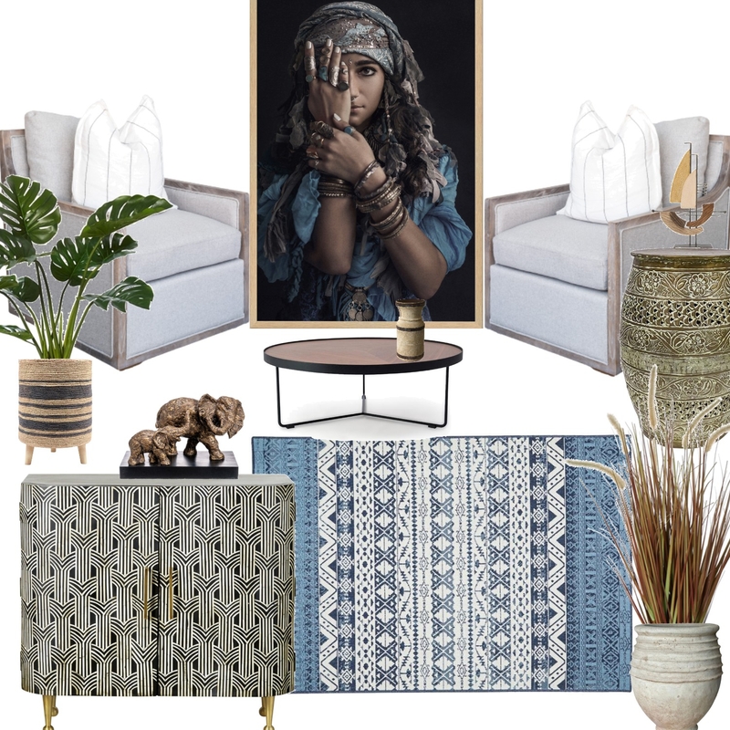 Tribe Living Mood Board by Nicole Preou on Style Sourcebook