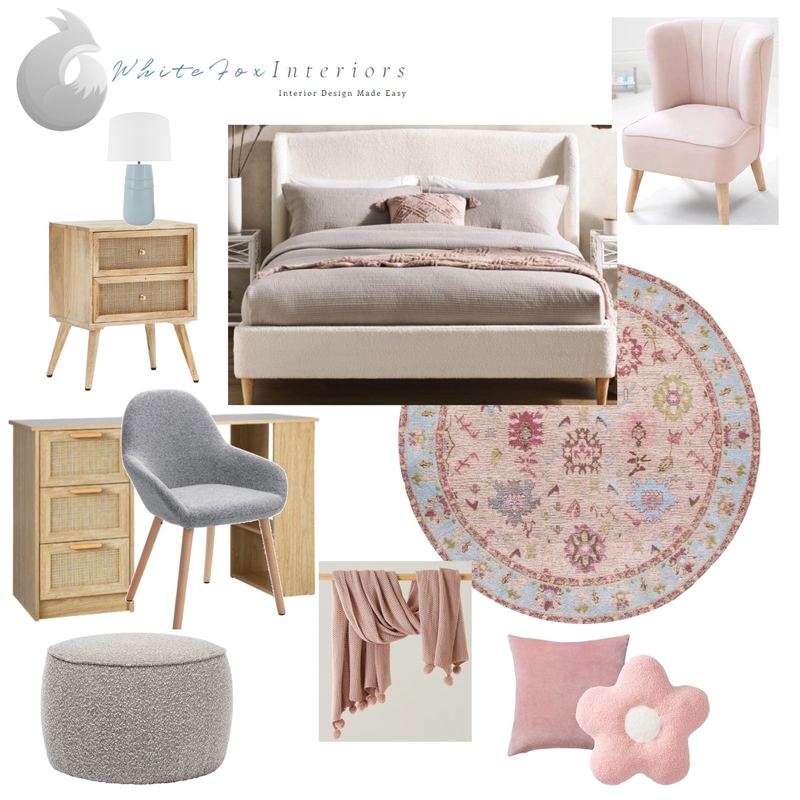 Girls Bedroom Mood Board by White Fox Interiors on Style Sourcebook